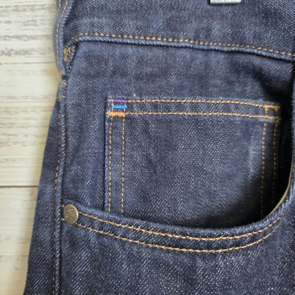 Patagonia Iron Clad Jeans Mens 34x34 Straight Fit Dark Wash Blue Denim Cotton - Picture 4 of 11
